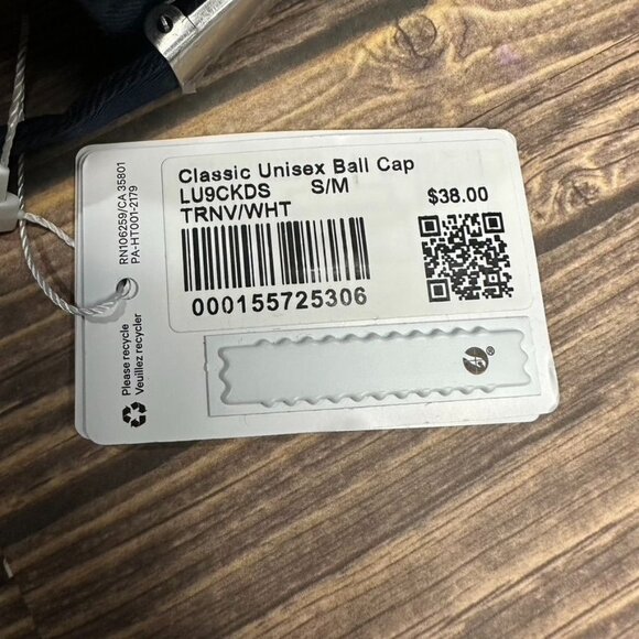 Lululemon Classic Ball Cap Adjustable "Meet You Courtside" NWT S/M (TRNV/WHT) - Picture 12 of 12